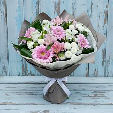 Букет цветов из:  Герберы, Альстромерии и Хризантемы #REPLACE_PRED# Поселке Биокомбината