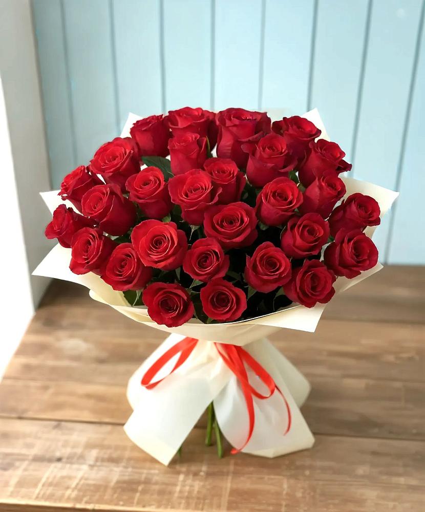 Букет 29 Красных роз в Поселке Биокомбината