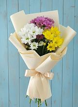 Букет цветов из:  Хризантемы в Поселке Биокомбината