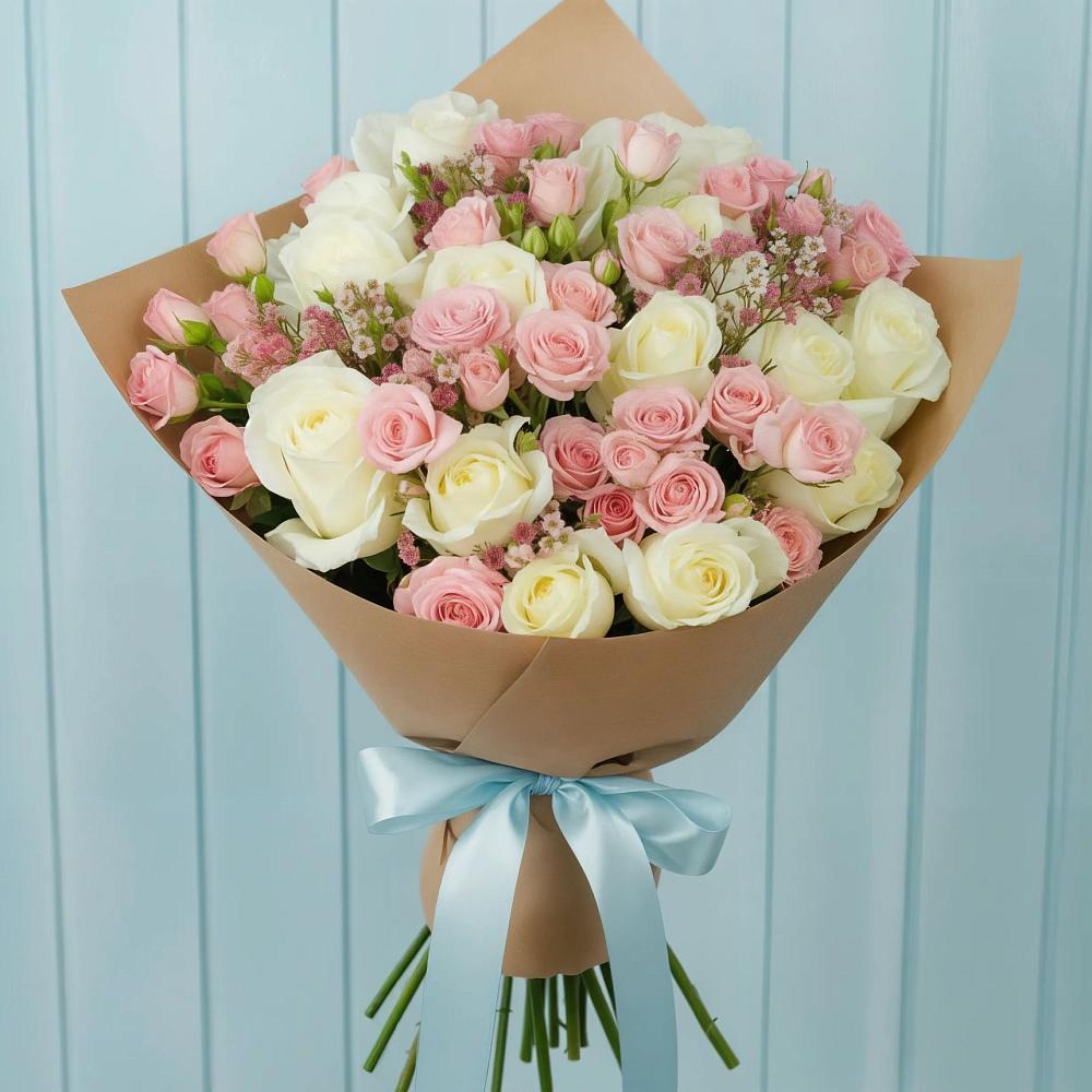 Букет цветов из: Розы в Поселке Биокомбината