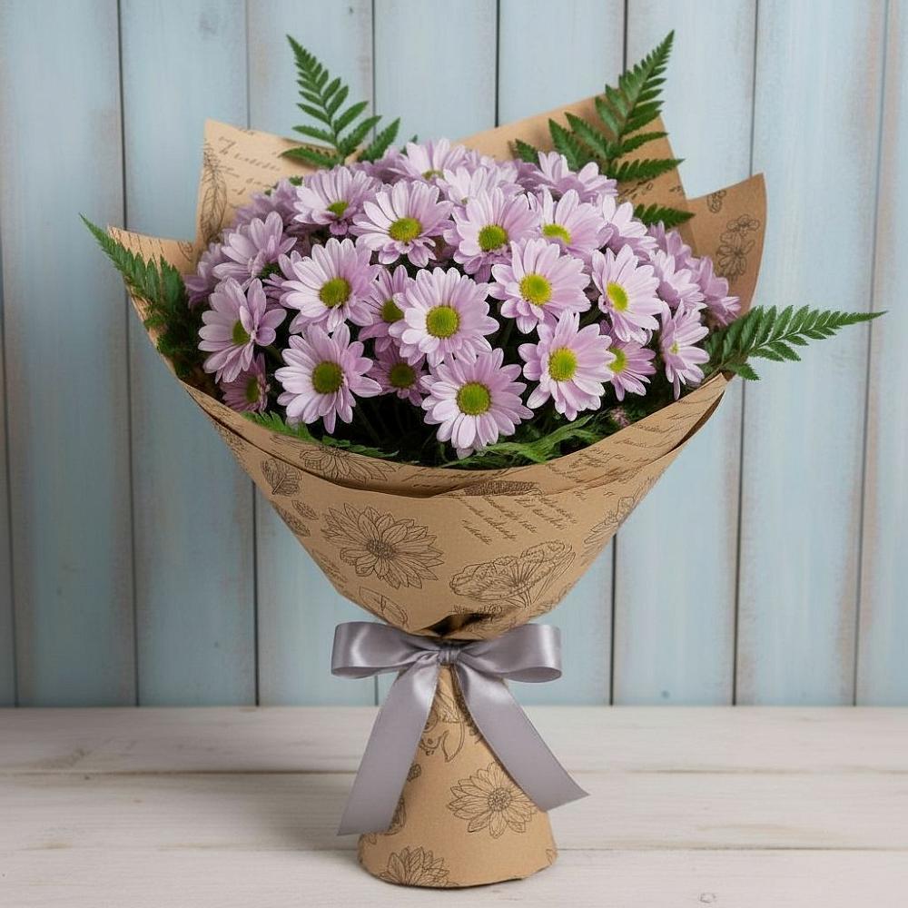 Букет цветов из: Хризантемы в Поселке Биокомбината