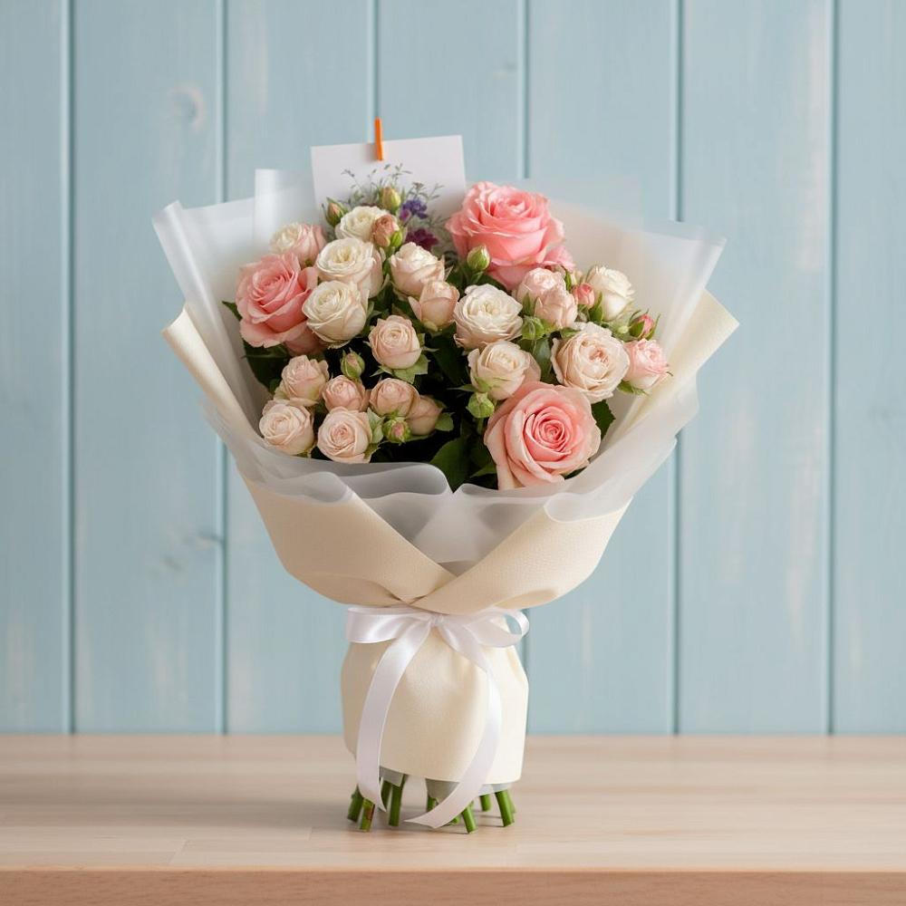 Букет цветов из: Розы в Поселке Биокомбината