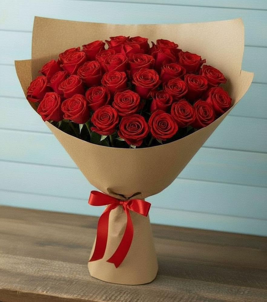 Букет Красные розы Милано в Поселке Биокомбината