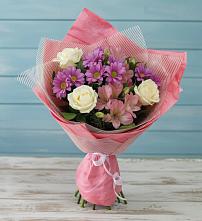 Букет цветов из:  Герберы в Поселке Биокомбината