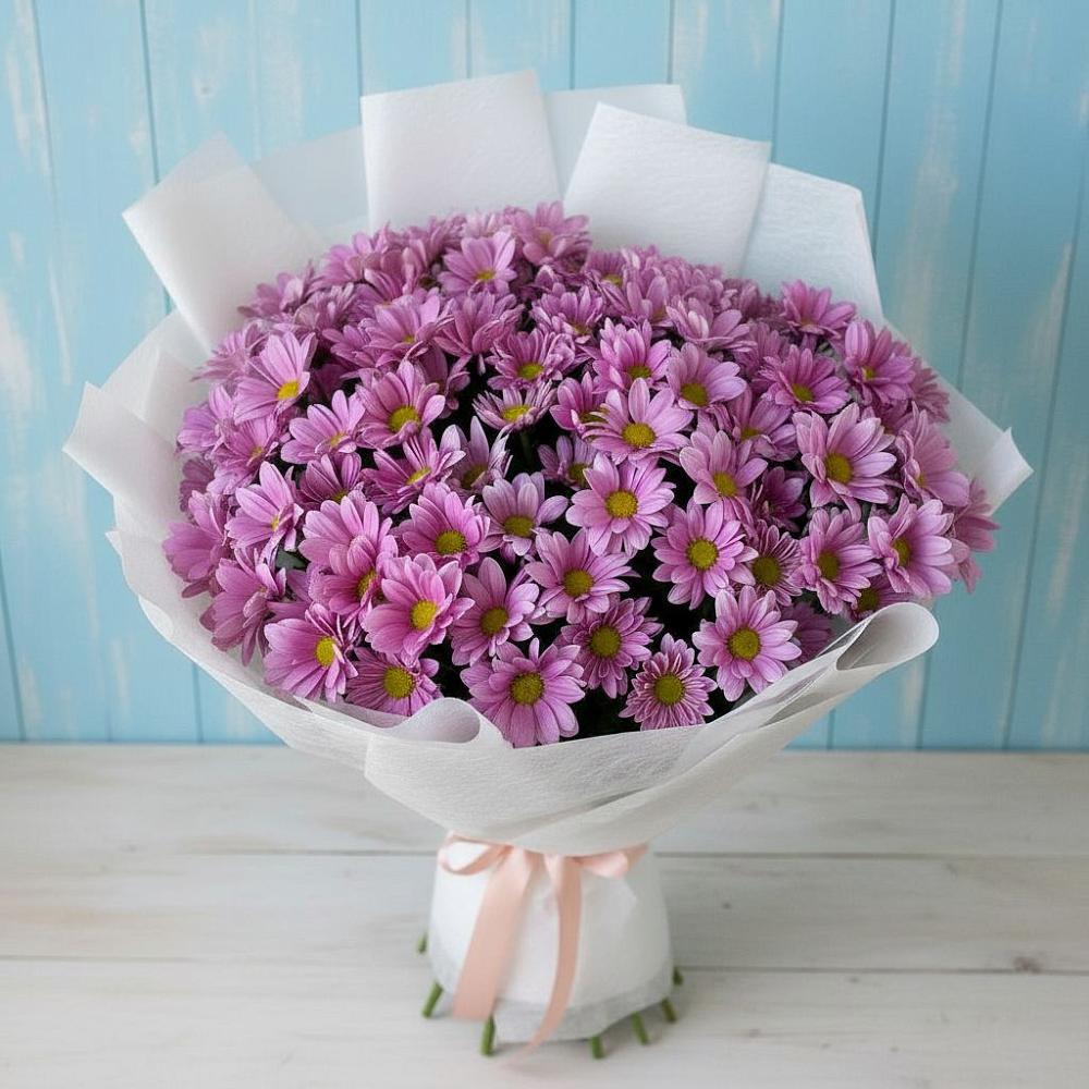 Букет цветов из: Хризантемы в Поселке Биокомбината