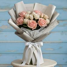 Букет цветов из:  Розы в Поселке Биокомбината