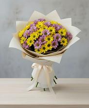 Букет цветов из:  Хризантемы в Поселке Биокомбината