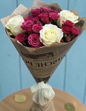 Букет цветов из:  Розы в Поселке Биокомбината