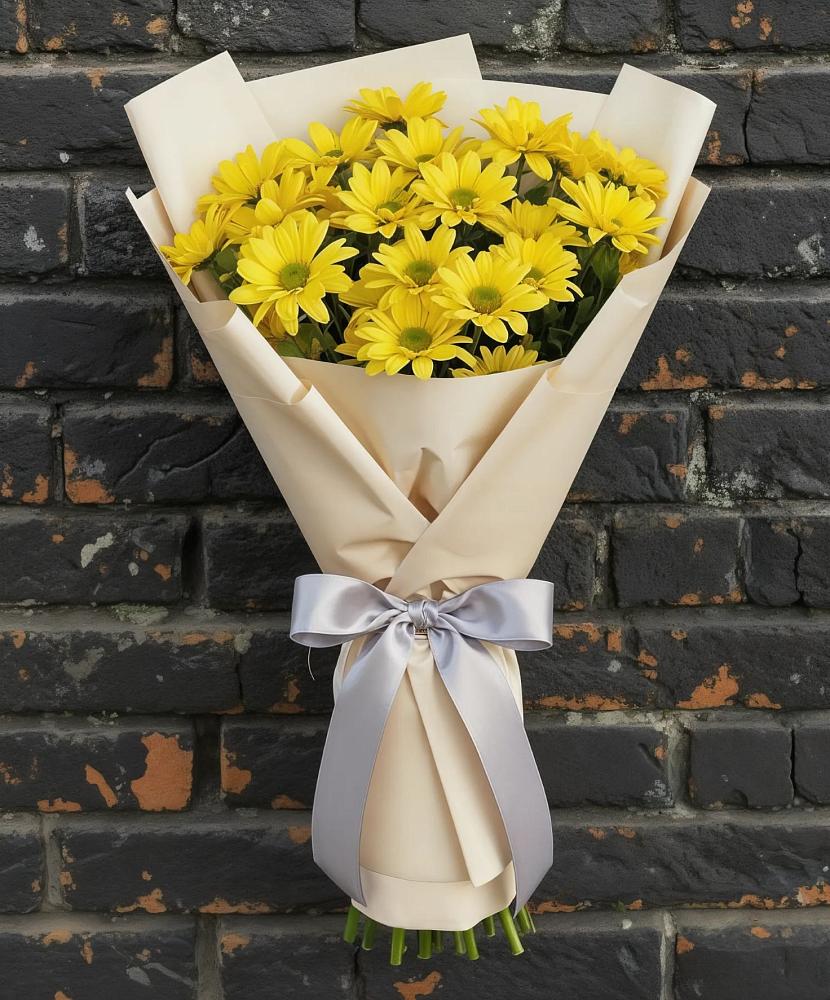 Букет цветов из: Хризантемы в Поселке Биокомбината