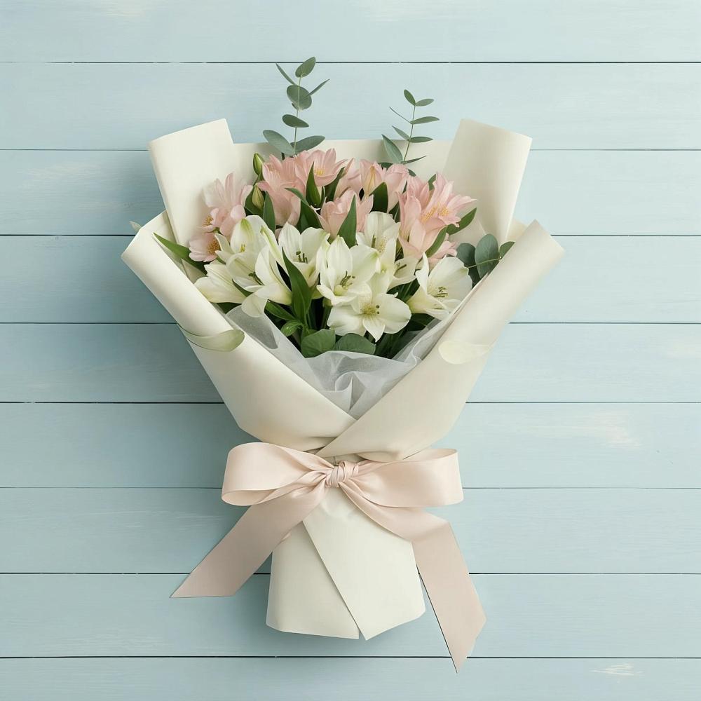 Букет цветов из: Альстромерии в Поселке Биокомбината