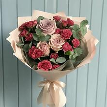 Букет цветов из:  Гвоздики и Розы #REPLACE_PRED# Поселке Биокомбината