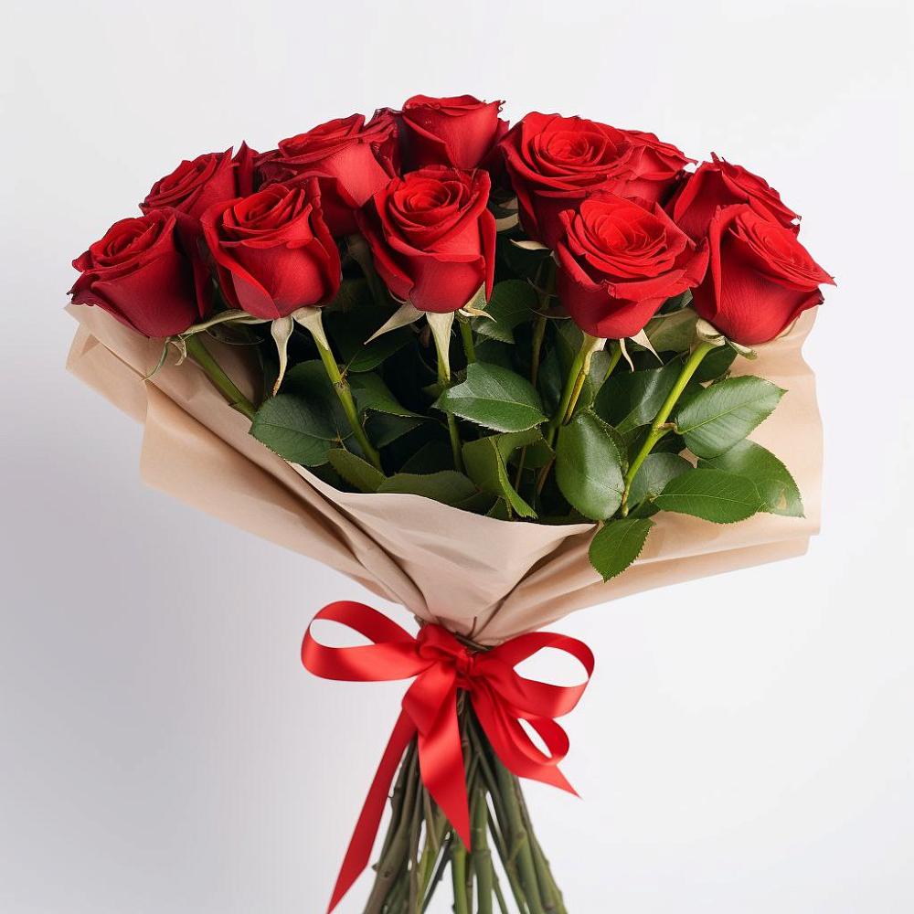 Букет 11 Красных роз Эдлесс Лав в Поселке Биокомбината