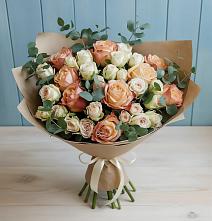 Букет цветов из:  Альстромерии и Розы в Поселке Биокомбината