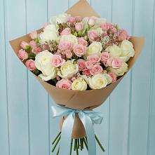 Букет цветов из:  Розы в Поселке Биокомбината